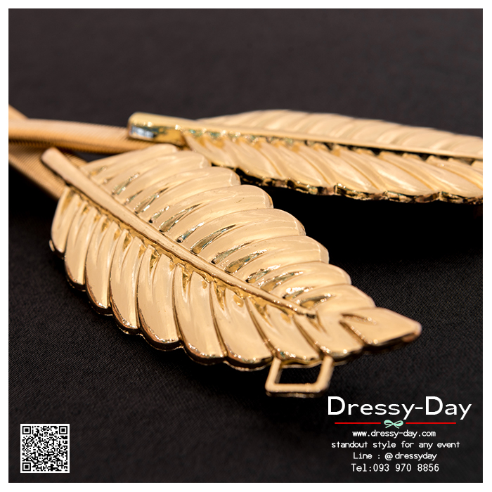 รหัส เข็มขัด : BE001 ขาย เข็มขัด พร้อมส่ง สีทอง เหมาะมากสำหรับใส่เพิ่มความหรูหรา