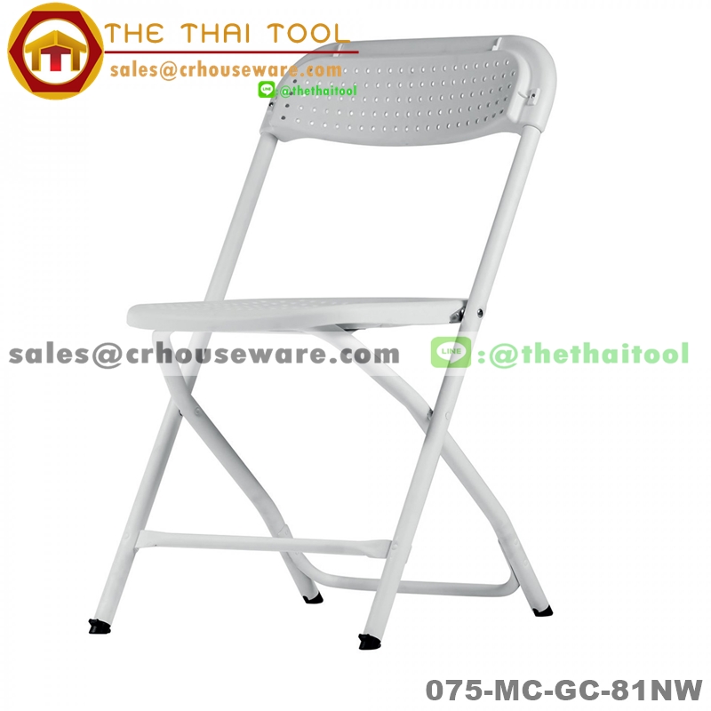เก้าอี้พับเก็บขาได้ สีขาว (บรรจุ4ตัว/กล่อง)