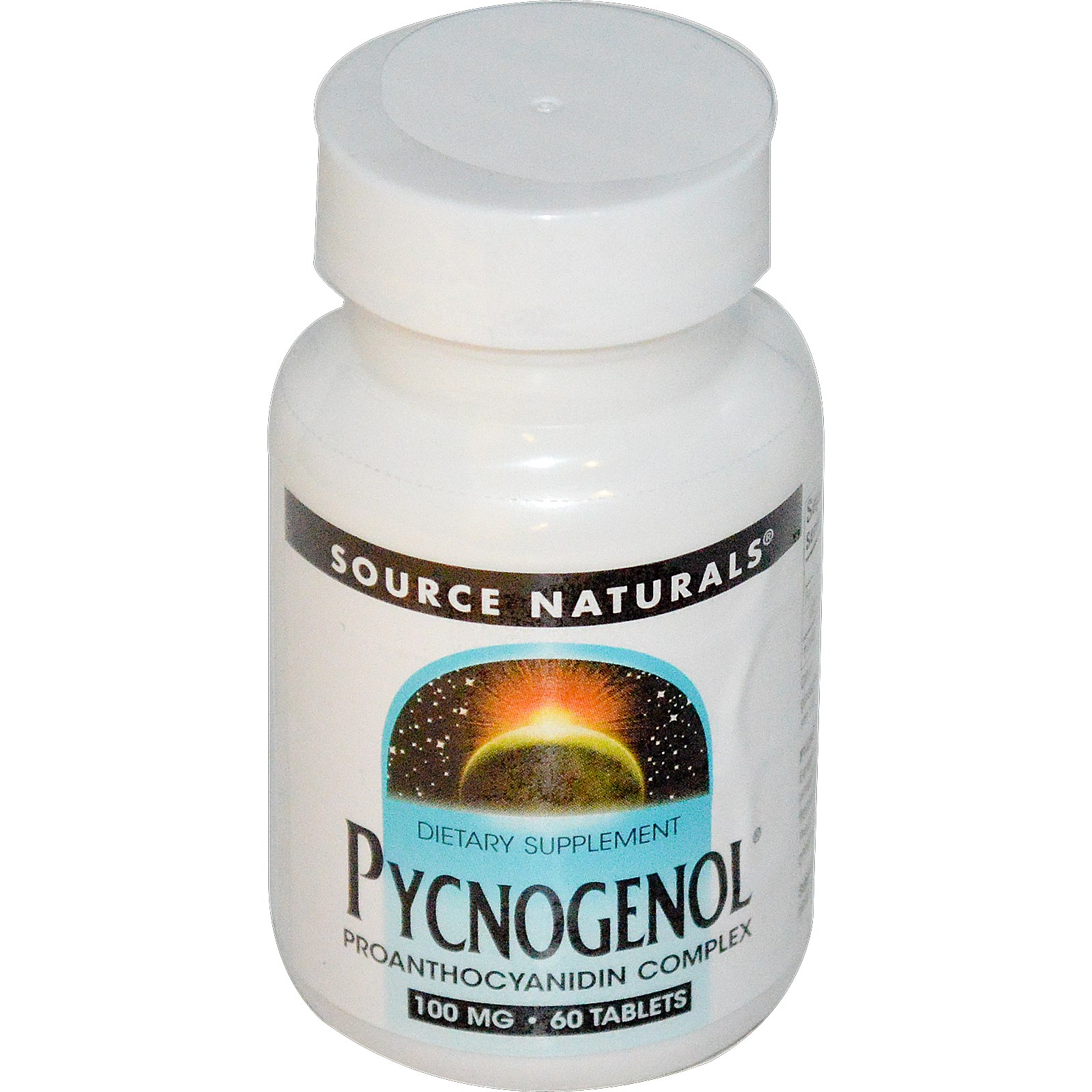 Source Naturals Pycnogenol 100mg, 60 Tablets สารสกัดจากเปลือกสนมาริไทม์ฝรั่งเศส ลดฝ้า กระ ช่วยให้ผิวกระจ่างใส ปรับสีผิวให้สม่ำเสมอ