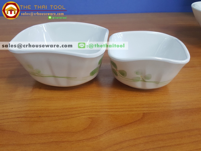 ถ้วยสี่เหลี่ยม 4นิ้ว Square bowl-L รหัส ML-W-22,ถ้วยเหลี่ยมใส่สลัดญี่ปุ่น,ถ้วยใส่สลัดทานหนึ่งคนร้านญี่ปุ่น