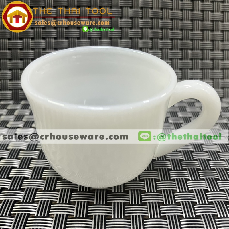 ชุดเอสเปรสโซ่ ชุดน้ำชา เนื้อมุก ลายมุก (ไม่เขียนขอบทอง)