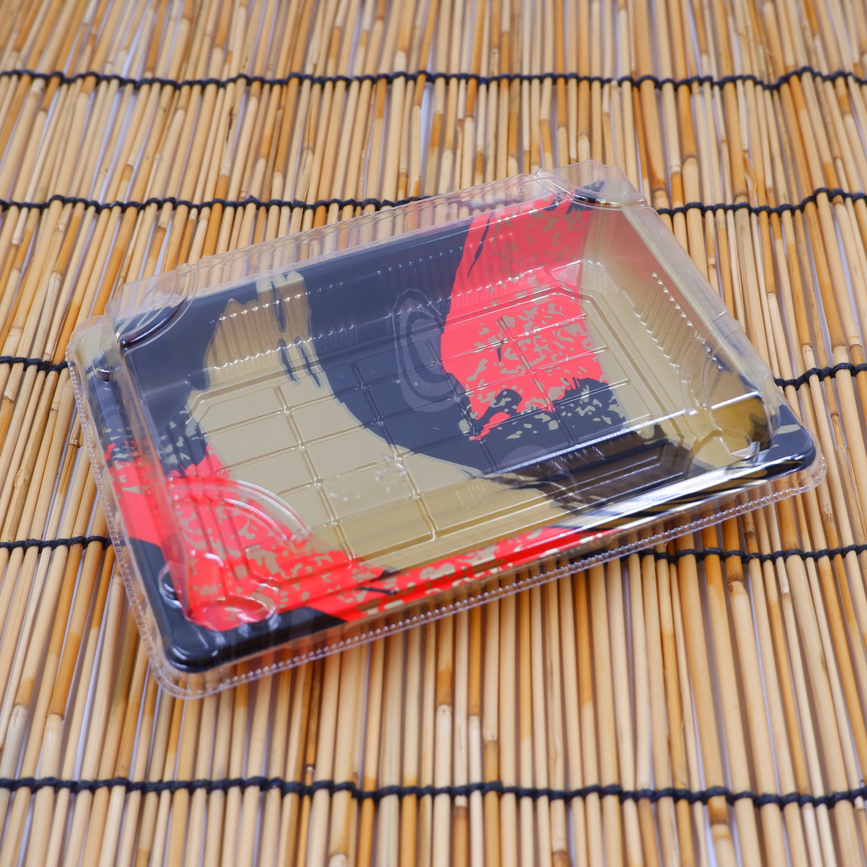 ถาดใส่ซูชิ กล่องใส่ซูชิ SM-1105 Red-Gold (50 pcs.)