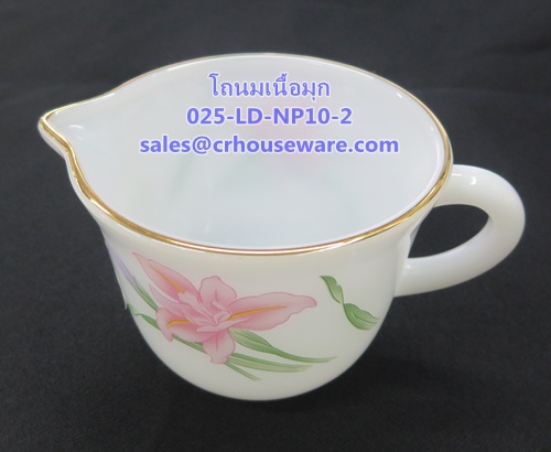 โถนมเนื้อมุก ลายโนเบิ้ลพิ้ง 025-LD-NP10-2 Noble Pink Dinner