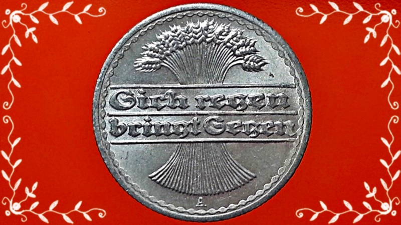 เหรียญ เงินตรา ประเทศ เยอรมนี Pfennig (A, D, E, F, G, J) 1920