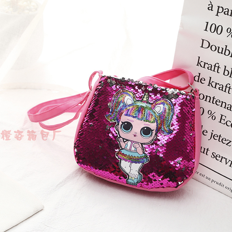 กระเป๋าเด็ก: เป้ LOL ปักเลื่อม ทรงมน