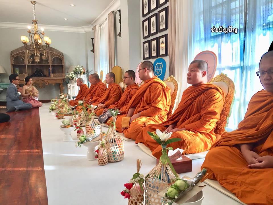 พิธีสงฆ์ งานแต่ง14/01/61 ร้านอะกาลิโก สุขุมวิท51