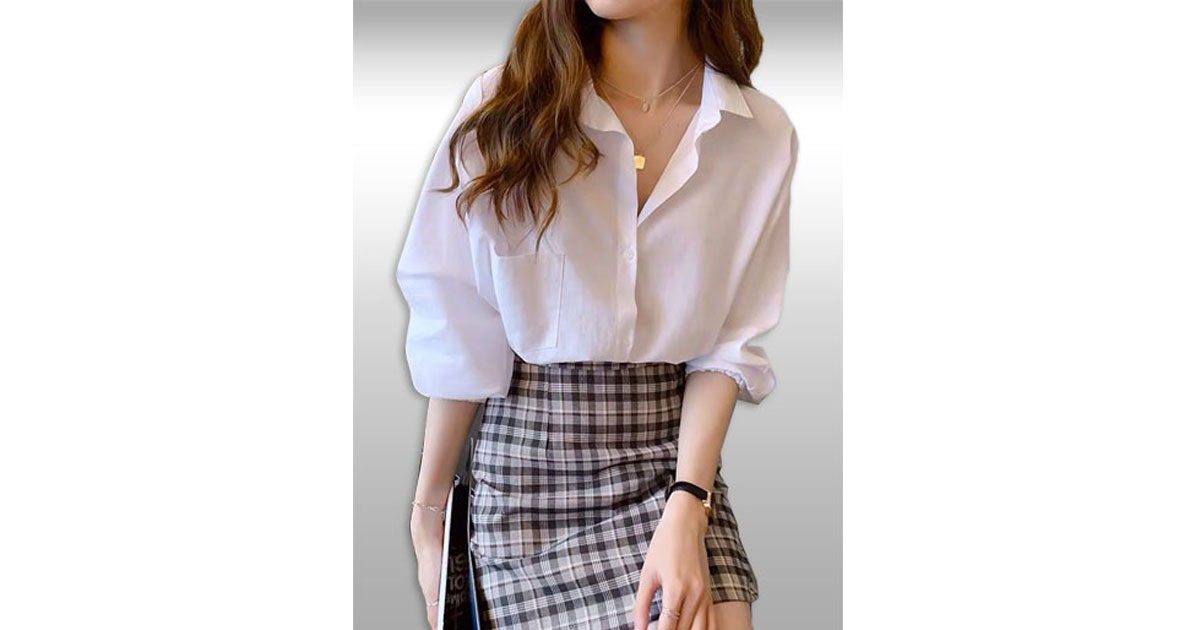 เสื้อเชิ๊ตแฟชั่นทรงผีเสื้อสวยหรู มี3สี รหัส2282