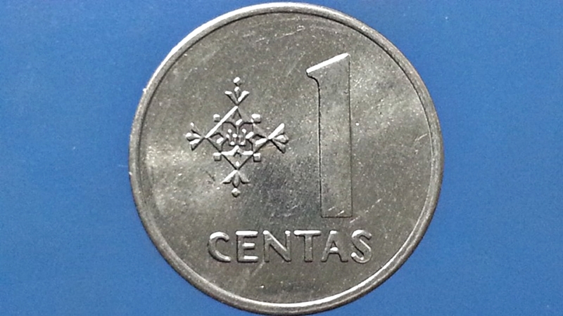 เหรียญ เงินตรา ประเทศ ลิทัวเนีย Centas 1991