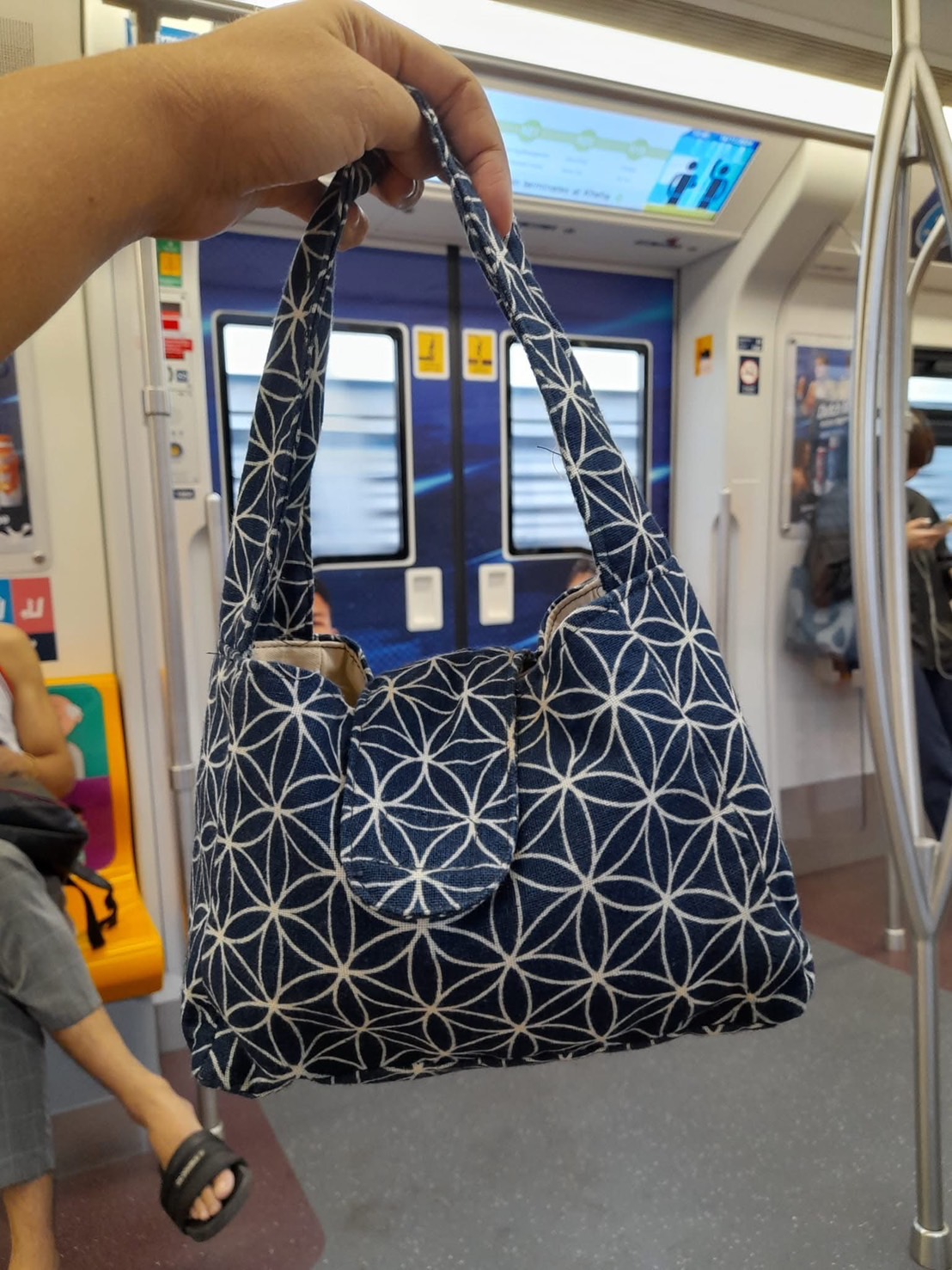 SIVAREE Indigo-dyed cotton handbag blue smal