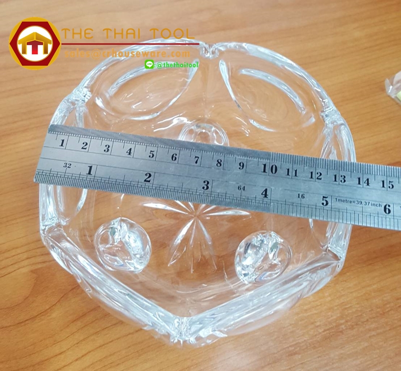 ชามคริสตัล+ฝา 6 นิ้ว Crystal bowl with lid 6 inches Code : 005-J991