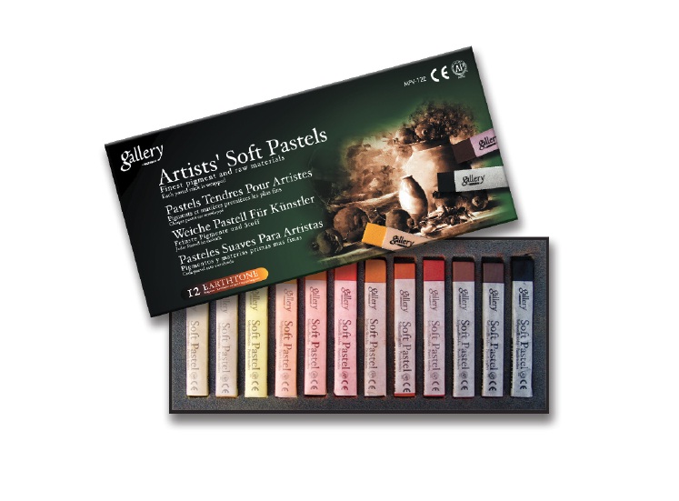 Mungyo Gallery Artists' Soft Pastel, Set of 12 Earth Tone