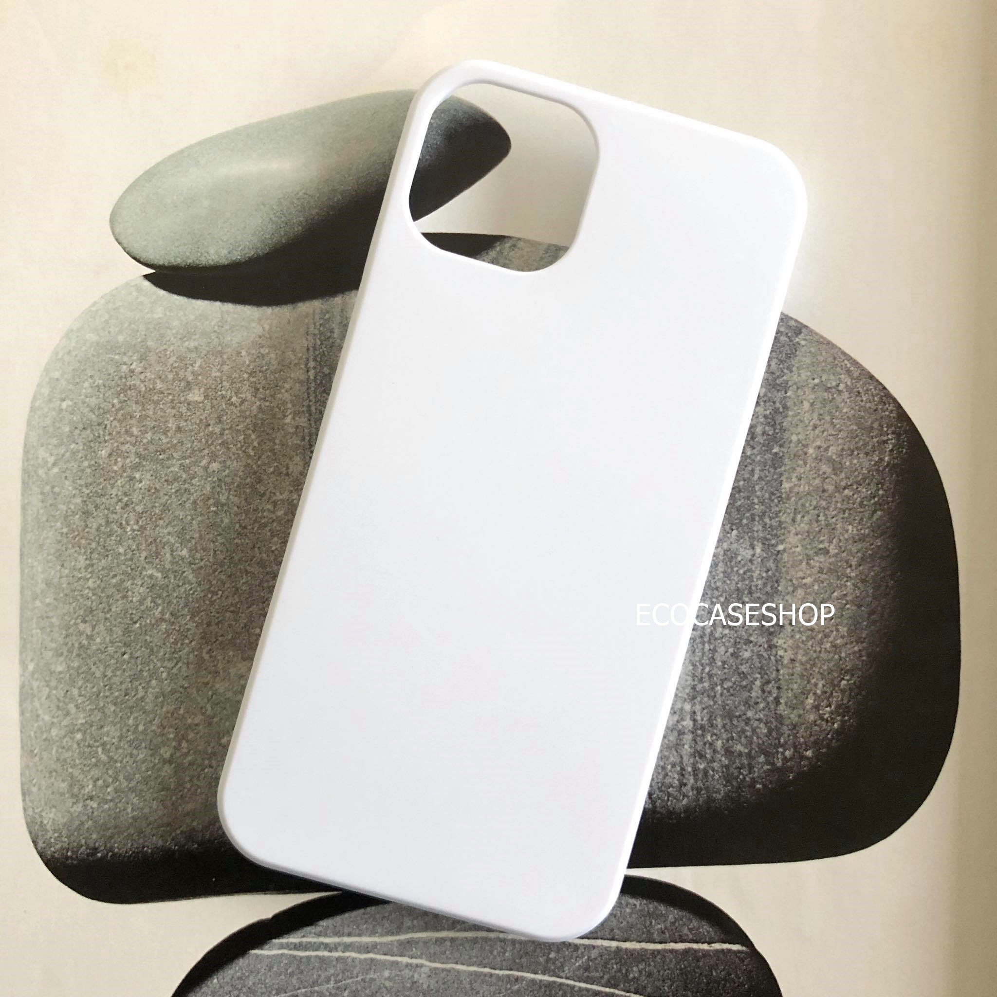 iPhone12 mini(5.4) เคสแข็งด้าน สีขาว (เหมาะสำหรับงานสกรีนความร้อน sublimation)