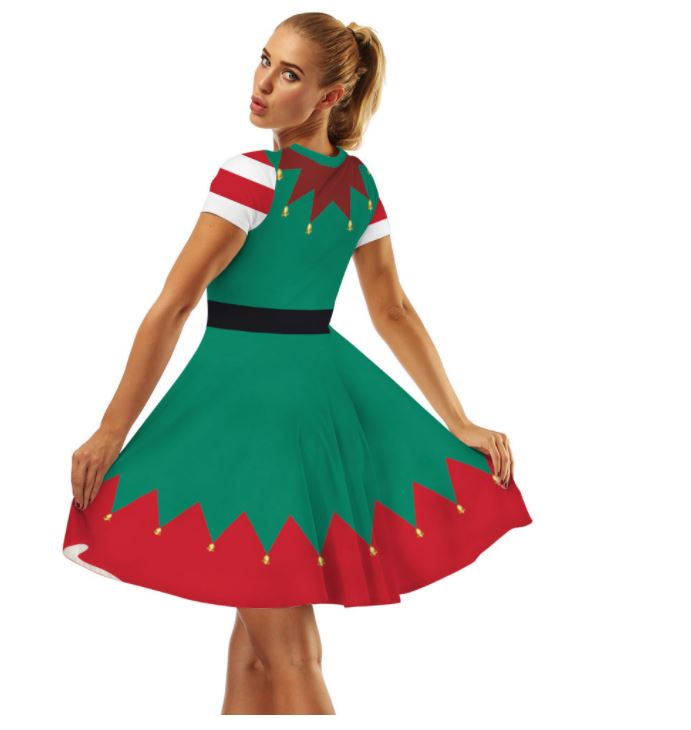 ชุดคริสต์มาส คริสมาส เดรสเขียว-แดง