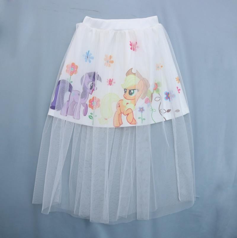 กระโปรง ลายการ์ตูน โพนี่ ยูนิคอน เจ้าหญิง ผ้าลูกไม้ ชีฟอง