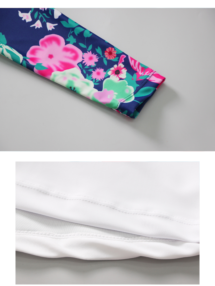 พร้อมส่ง ชุดว่ายน้ำ เด็กผู้หญิง เสื้อแขนยาว+เลกกิ้งกระโปรง