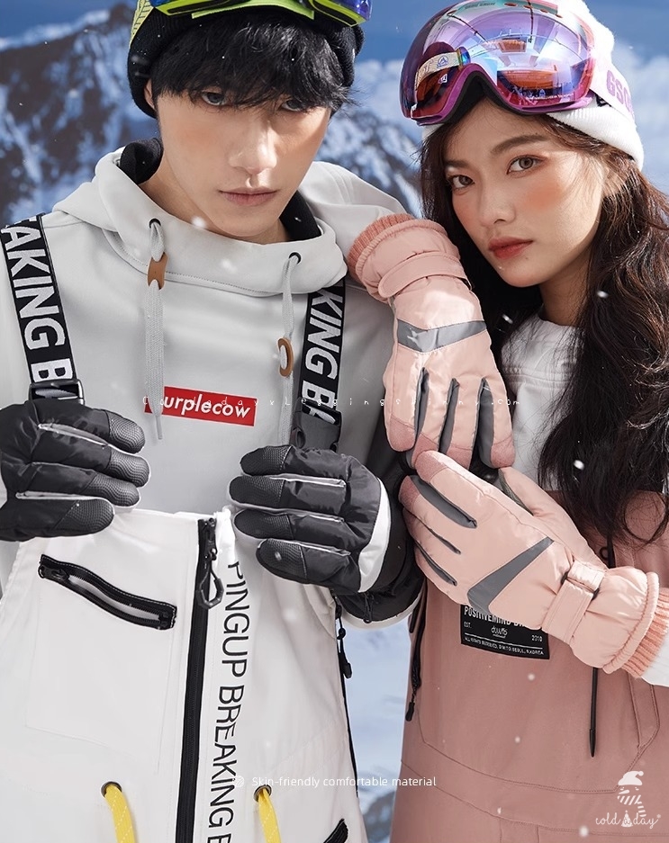 ถุงมือกันหิมะ ถุงมือสกี กันหิมะทัชสกรีน ชาย/หญิง มี 3 สี