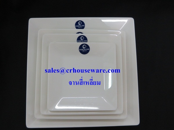 Porceline จานสี่เหลี่ยม 7.25 นิ้ว 017-PP-8002,7.25 inch square plate
