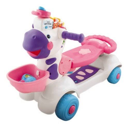 รถขาไถ/ สกู้ตเตอร์/ ผลักเดิน 3 in 1 VTech Learning Zebra Scooter สีชมพู
