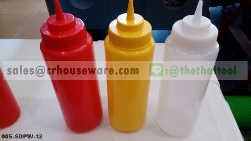 ขวดบีบซอส ปากกว้าง WIDE MOUTH SQUEEZE DISPENSERS 12 oz.