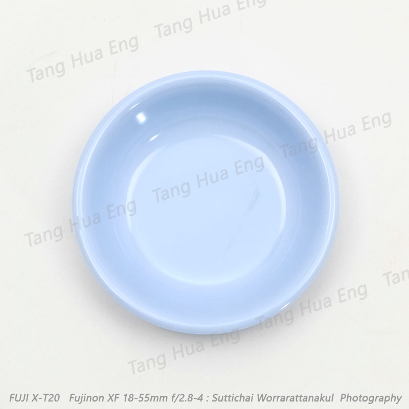 ถ้วยน้ำจิ้ม 945-3 ขนาด 3 นิ้ว ตรายูนิก้า สีครีมขาว ( ทรงทาซาบ้า )/สีฟ้า