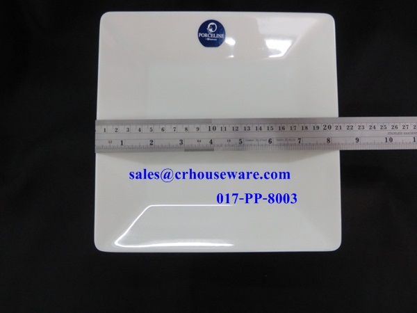 Porceline จานสี่เหลี่ยม 8.25 นิ้ว 017-PP-8003,8.25 inch square plate