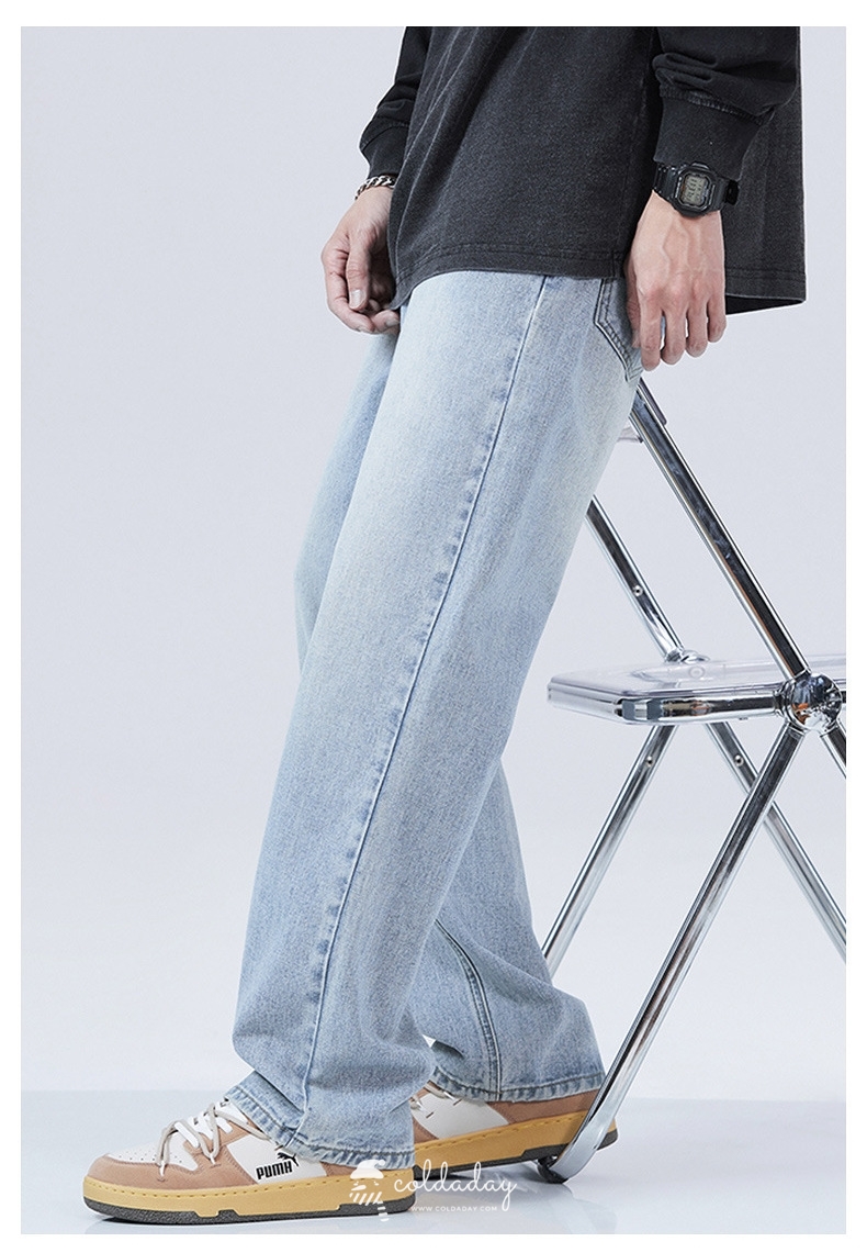 กางเกงยีนส์กันหนาวทรงหลวม Korea Boy Jeans ไซส์ M-3XL