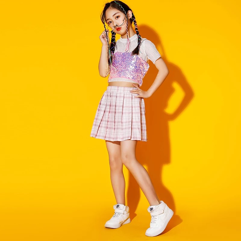 friendly4kid ชุดเต้น เด็กหญิง เสื้อแขนสั้น+กระโปรง สไตล์สายเกาหลี