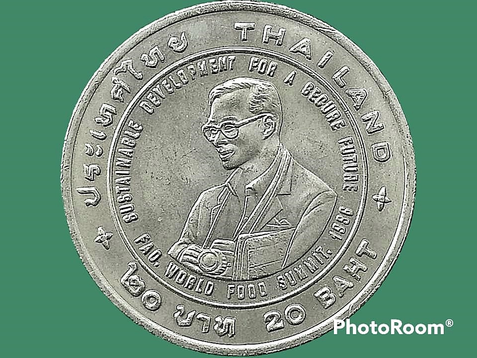 เฉลิมพระเกียรติ 20 Baht (F.A.O. Agricola Medal to HM King Bhumibol Adulyadej