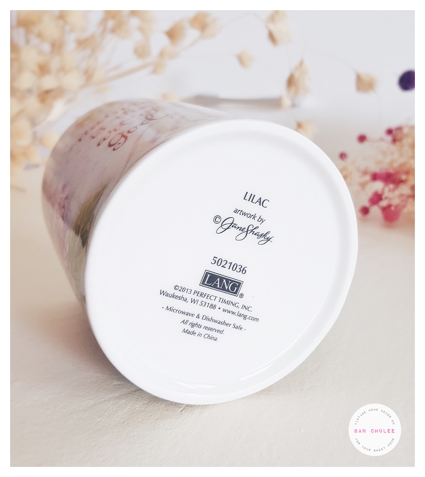Ceramic Mug - Lilac แก้วเซรามิค ลายดอกไม้