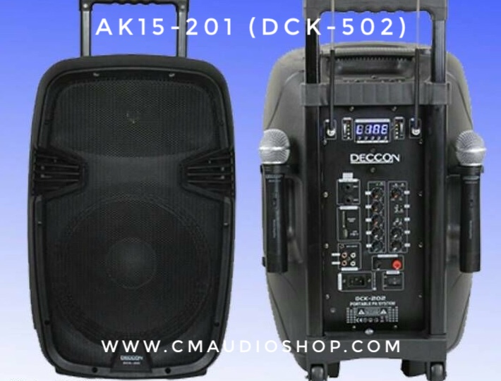 ลำโพงล้อลาก 15” Deccon AK15-201