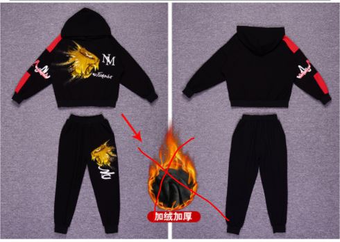 ชุดเต้น ชุดฮิปฮอปแขนยาว ลายสิงห์