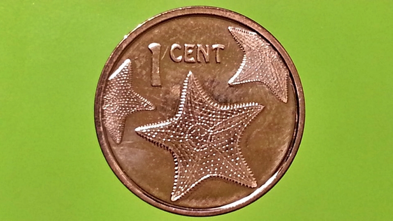 เหรียญ เงินตรา ประเทศ บาฮามาส Cent (Small - Non-magnetic) 2015