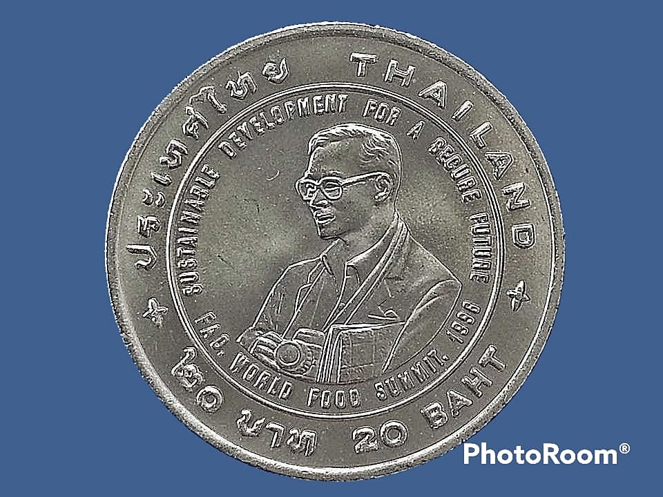 เฉลิมพระเกียรติ 20 Baht (F.A.O. Agricola Medal to HM King Bhumibol Adulyadej