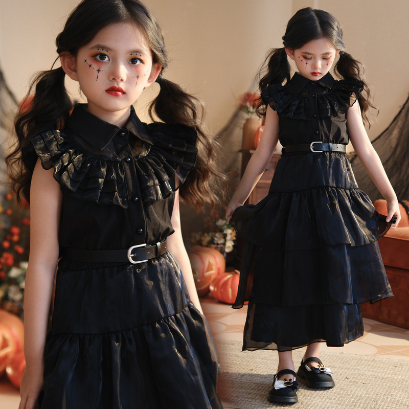 friendly4kid พร้อมส่ง ชุดฮาโลวีน haloween เดรสยาว ค้างคาว