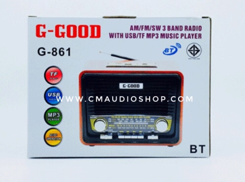 วิทยุทรงโบราณสไตล์คลาสสิก รุ่น G-861 (Bluetooth)
