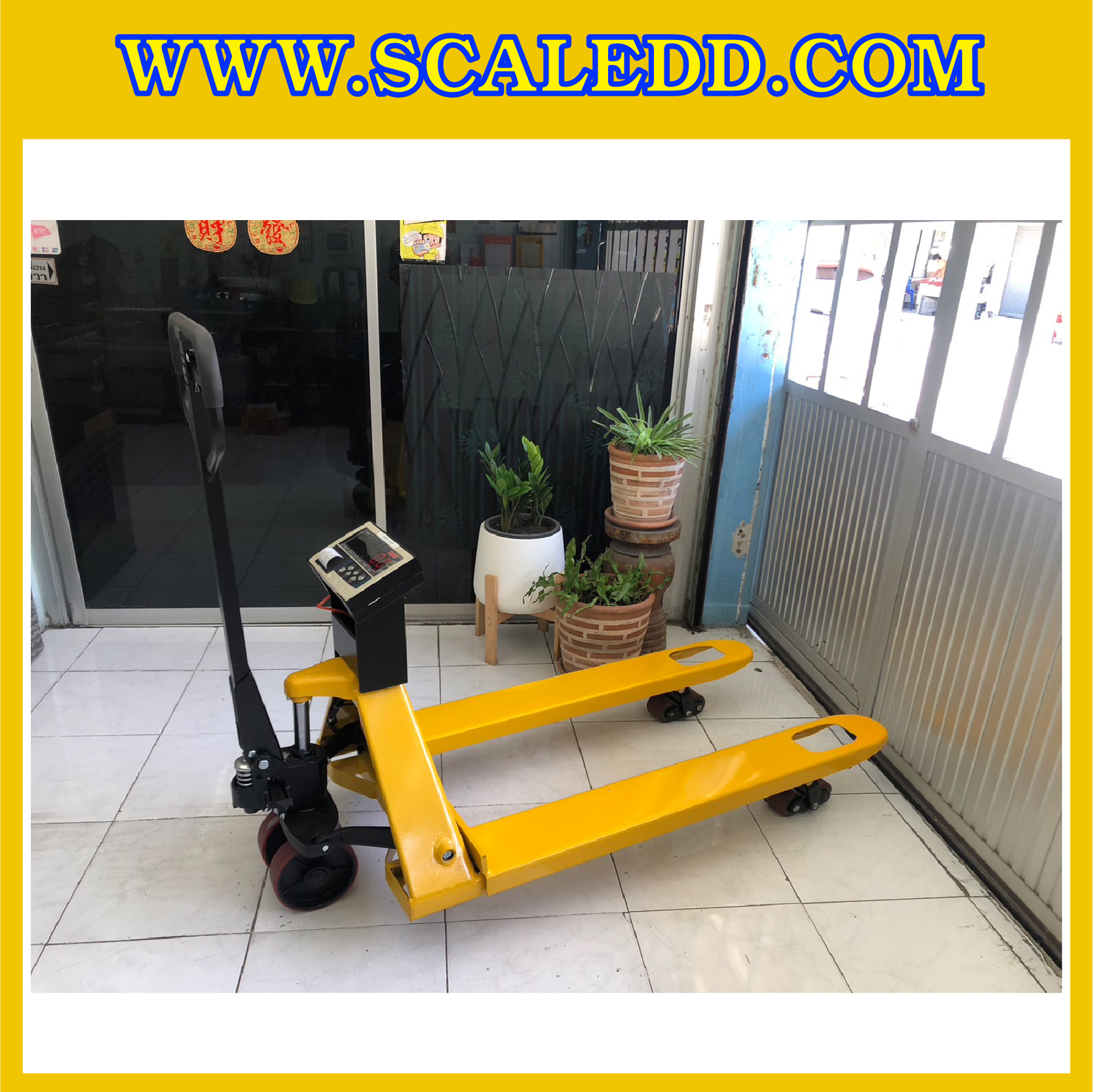 เครื่องชั่งน้ำหนักรถพาเลท พร้อมปริ้นเตอร์ 1000kg เครื่องชั่งรถพาเลท 1 ตัน เครื่องชั่งแฮนด์พาเลท ค่าความละเอียด 500g ยี่ห้อ TIGER รุ่น THP-02P