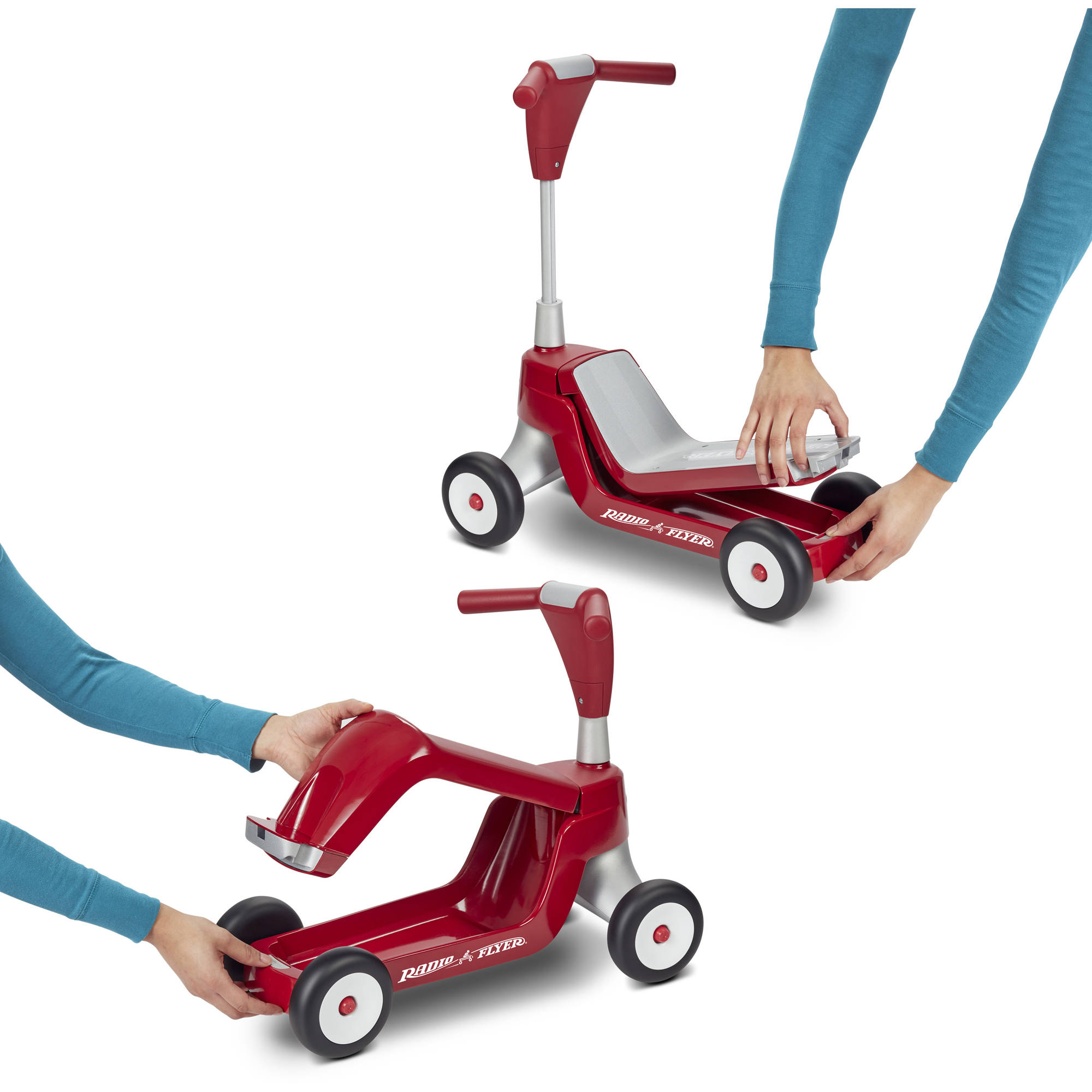 รถรุ่นใหม่เป็นทั้งขาไถและสกู้ตเตอร์ Radio Flyer Scoot 2 Scooter Ride On