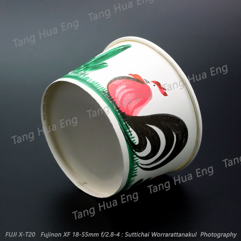 ชามกระดาษฟู้ดส์เกรด พิมพ์ลายไก่ 850 มล. PL003/SCG ( 50 ใบ )