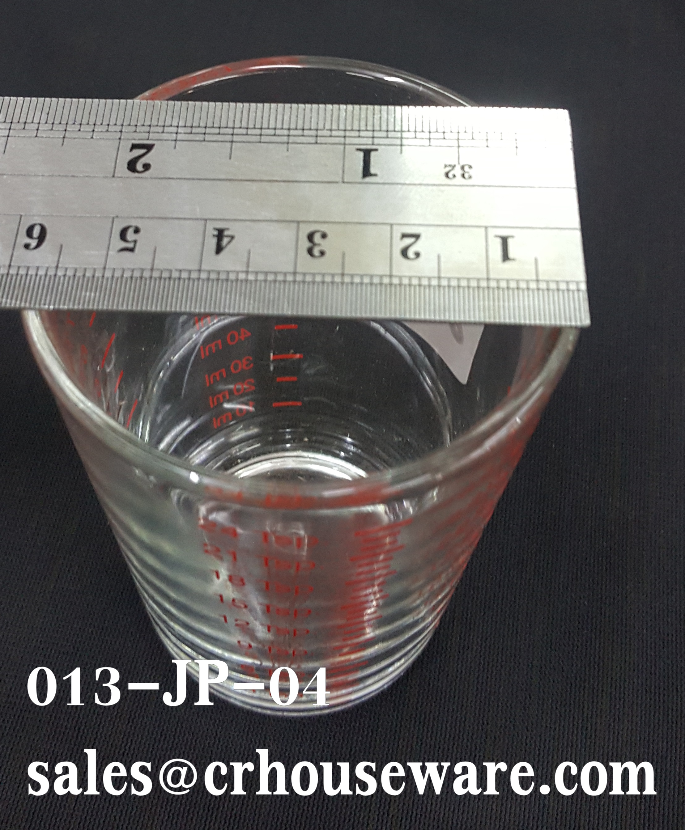 แก้วตวงขนาด 4 ออนซ์ 120 มล. รหัส : 013-JP04 Measuring cup 4 Oz. 120 ml. Code : 013-JP04