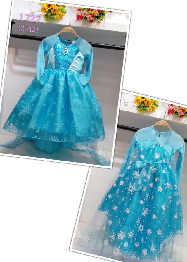 ชุดเจ้าหญิงโฟเซ่นเอลซ่า สีฟ้า ผ้าคลุม Saleลด 50%