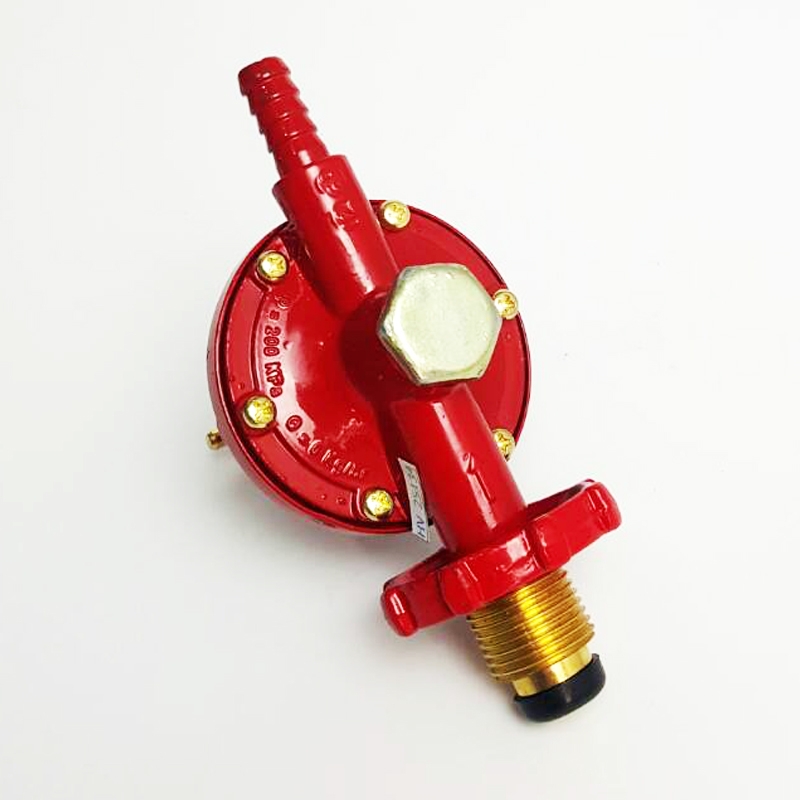 หัวปรับแรงดันสูง ( หัวร่ง ) + สายแก๊ส 2 เมตร + กิ๊ปรัดสาย 2 ตัว