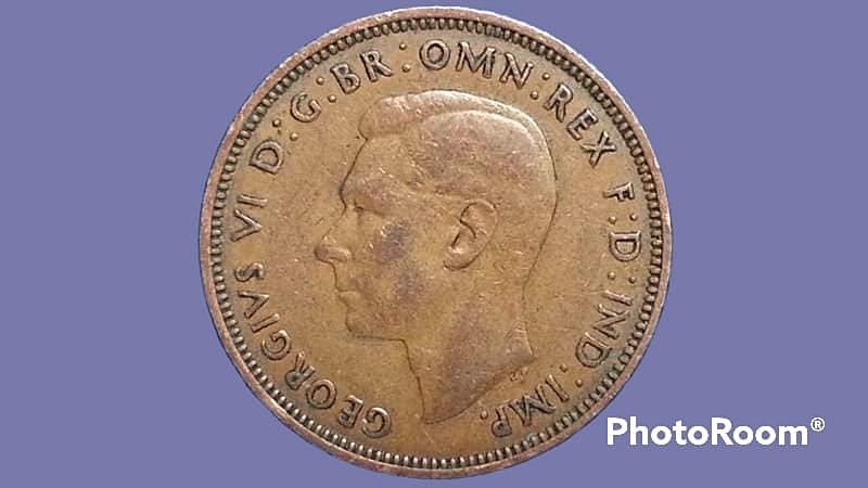 เหรียญ เงินตรา ประเทศ สหราชอาณาจักรบริเตนใหญ่และไอร์แลนด์เหนือ Penny (George VI) 1944