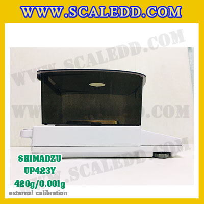 เครื่องชั่งดิจิตอล ทศนิยม 3 ตำแหน่ง รุ่น UP423Y 420gx0.001g เครื่องชั่งละเอียดสูง420g เครื่องชั่งน้ำหนัก420g ตาชั่ง420กรัม พิกัดน้ำหนัก 420g ความละเอียด 0.001g ยี่ห้อ SHIMADZU รุ่น UP423Y