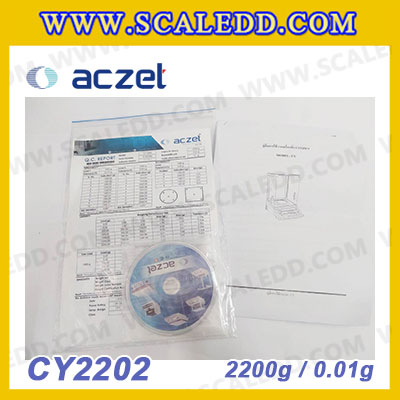 เครื่องชั่ง aczet CY2202 precision balance 2200gx0.01g เครื่องชั่งทศนิยม 2 ตำแหน่ง เครื่องชั่งละเอียดสูง2200g เครื่องชั่งน้ำหนัก2200g พิกัด 2200g ค่าละเอียด 0.01g เครื่องชั่งยี่ห้อ Aczet รุ่น CY2202