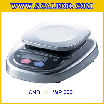 เครื่องชั่งน้ำหนักดิจิตอล300กรัม เครื่องชั่งกันน้ำ300g เครื่องชั่งดิจิตอล300กรัม ตาชั่งกันน้ำ300กรัม พิกัดน้ำหนัก 300g ความละเอียด 0.1g ยี่ห้อ AND รุ่น HL-WP (เครื่องชั่งผ่านตรวจรับรองจากสำนักชั่งตวงวัด)