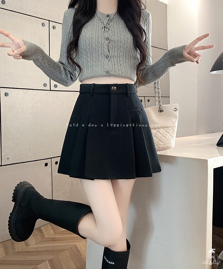 กระโปรงวูลมินิสเกิร์ต Mini Wool Skirt S-XL