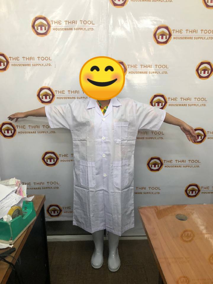 เสื้อกาวน์ตัวยาว 044-SML,เครื่องแต่งตัวสำหรับโรงงานอาหาร