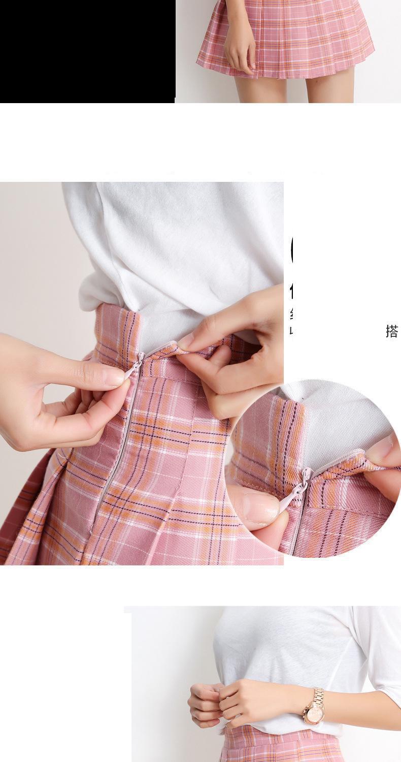 friendly4kid กระโปรง อัดพลีท: กระโปรงลายสก๊อต มีไซส์เด็ก-ผู้ใหญ่