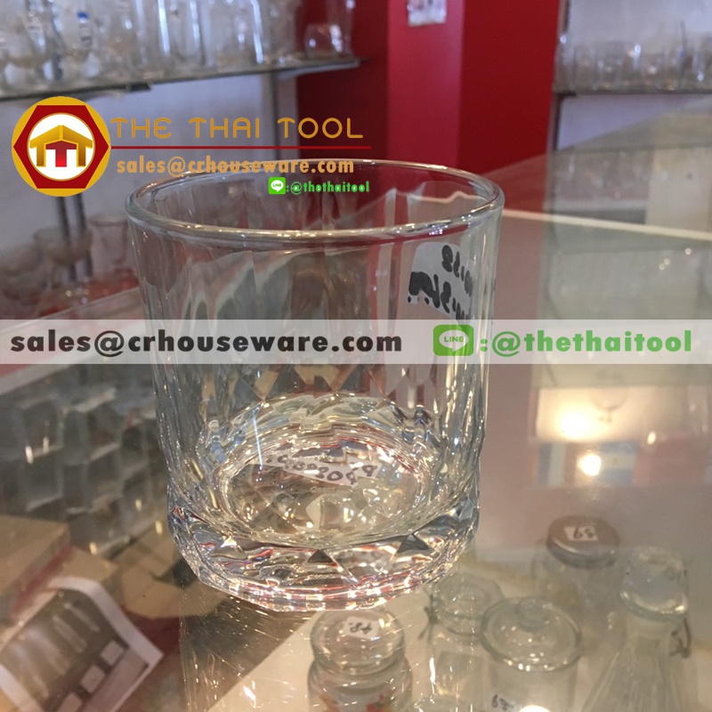 CONNEXION DOUBLE ROCK 011-P02807,แก้วเหล้าเชียงราย,แก้วร็อคใส่เหล้าหลายเหลี่ยม