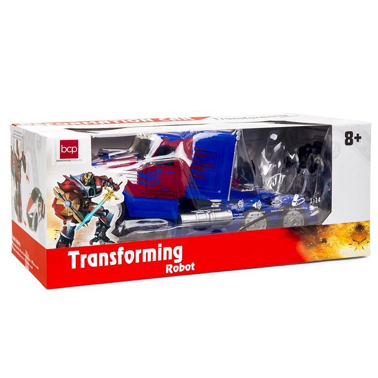 รถแปลงร่างหุ่นยนต์ Best Choice Products RC Transforming Toy Semi Truck Robot Car w/ Sound
